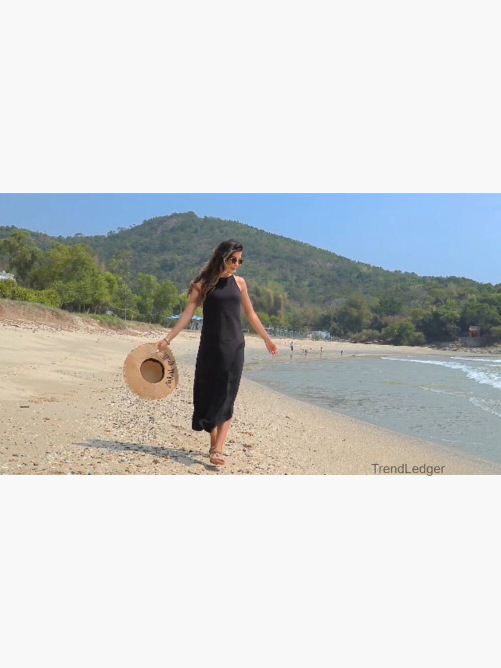 Women's Sleeveless Halter Maxi Dress Side Slit Summer Casual - Picture 7 of 7